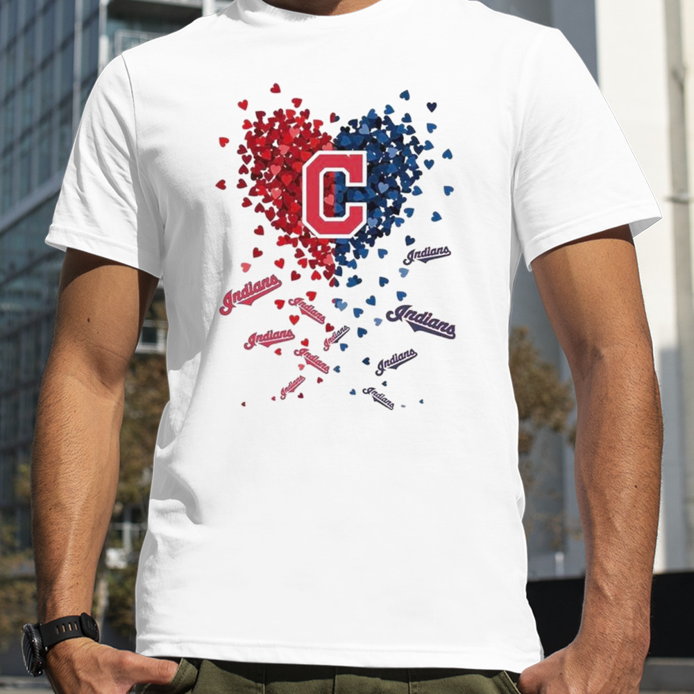 Unique Cleveland Guardians Tiny Heart Shape 2024 T-shirt