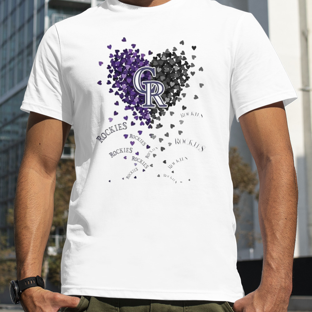 Unique Colorado Rockies Tiny Heart Shape 2024 T-shirt