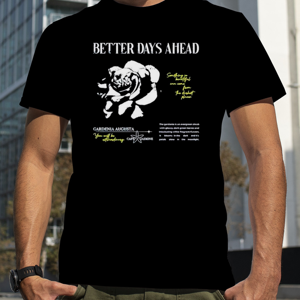 Better days ahead something so beautiful can come from the darkest places shirt