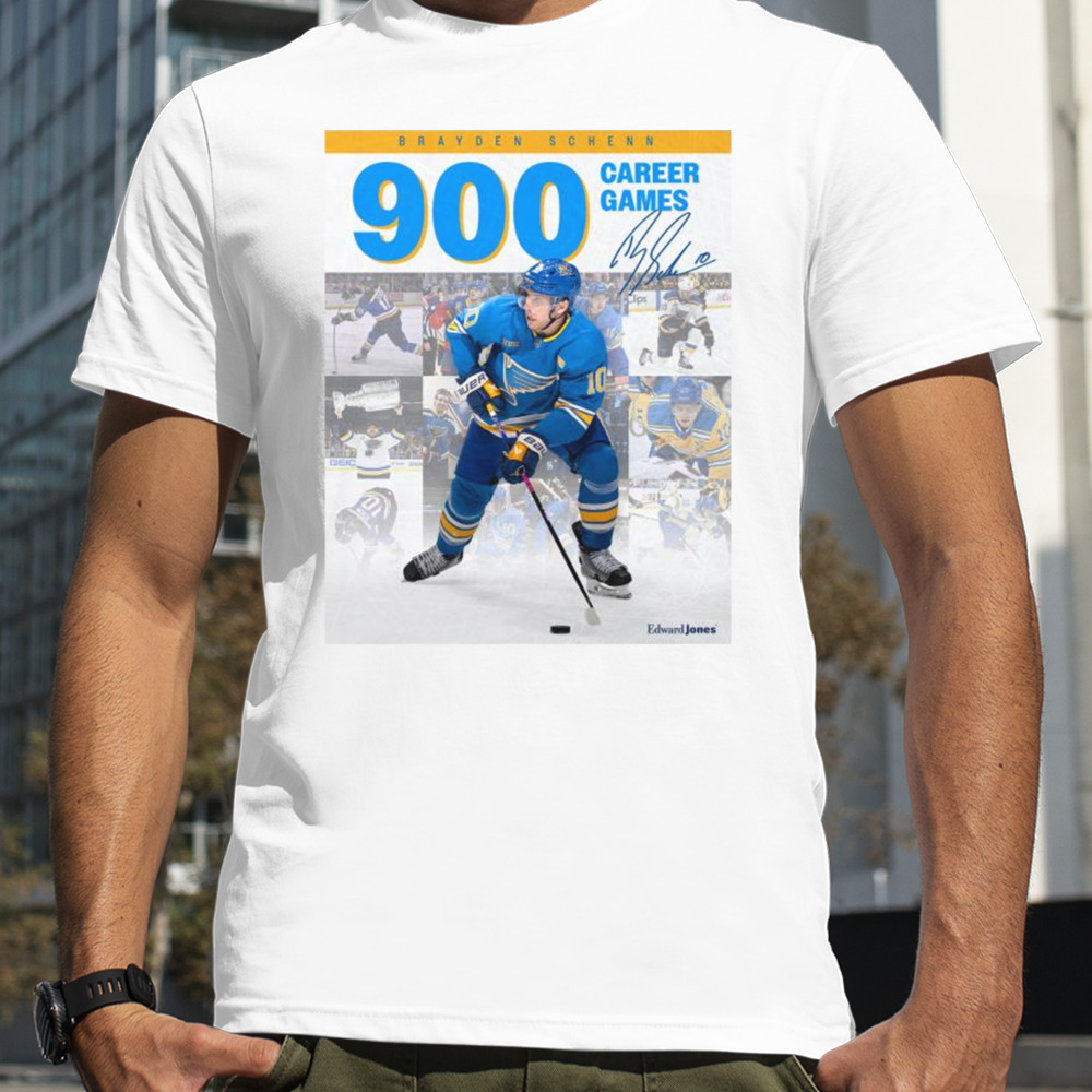 Brayden Schenn 900 Career Games Signatures Shirt