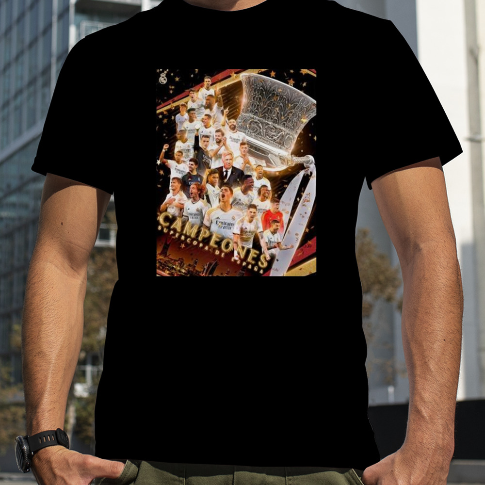 Congratulations Real Madrid Are Supercopa De Espana Champions After Blow Out Barcelona 4-1 Shirt