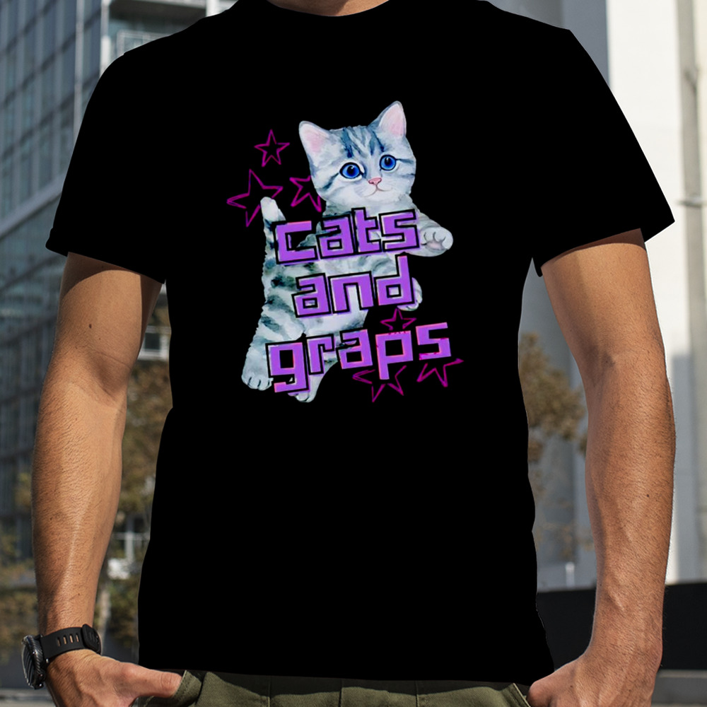 Cute cats and graps shirt