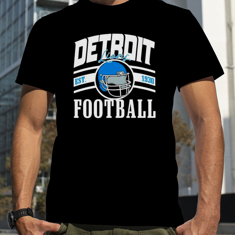 Detroit Lions Football Helmet Est 1930 logo retro shirt