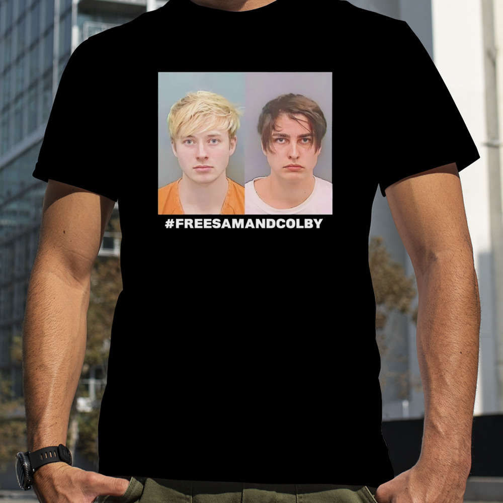 Free Sam and Cobly mugshot shirt