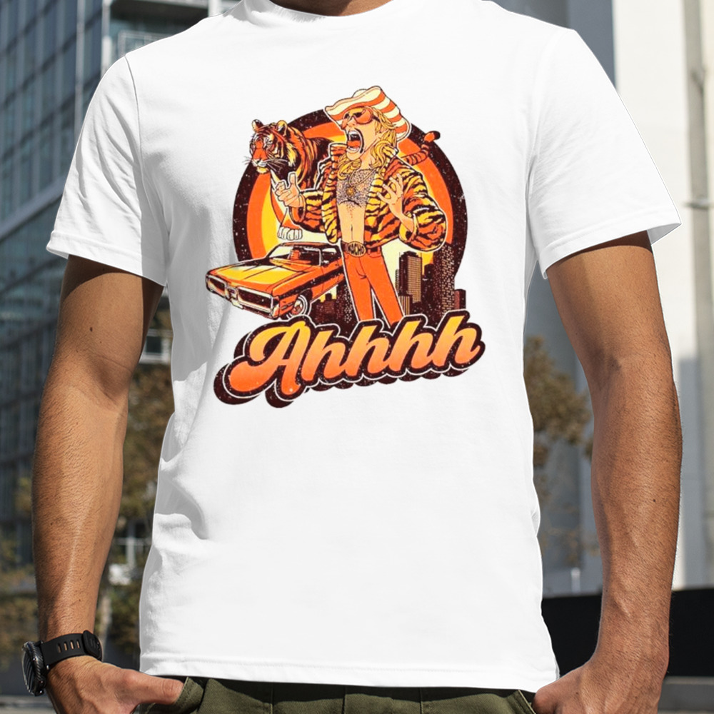 Macho Man tiger and car ahhh skyline vintage shirt