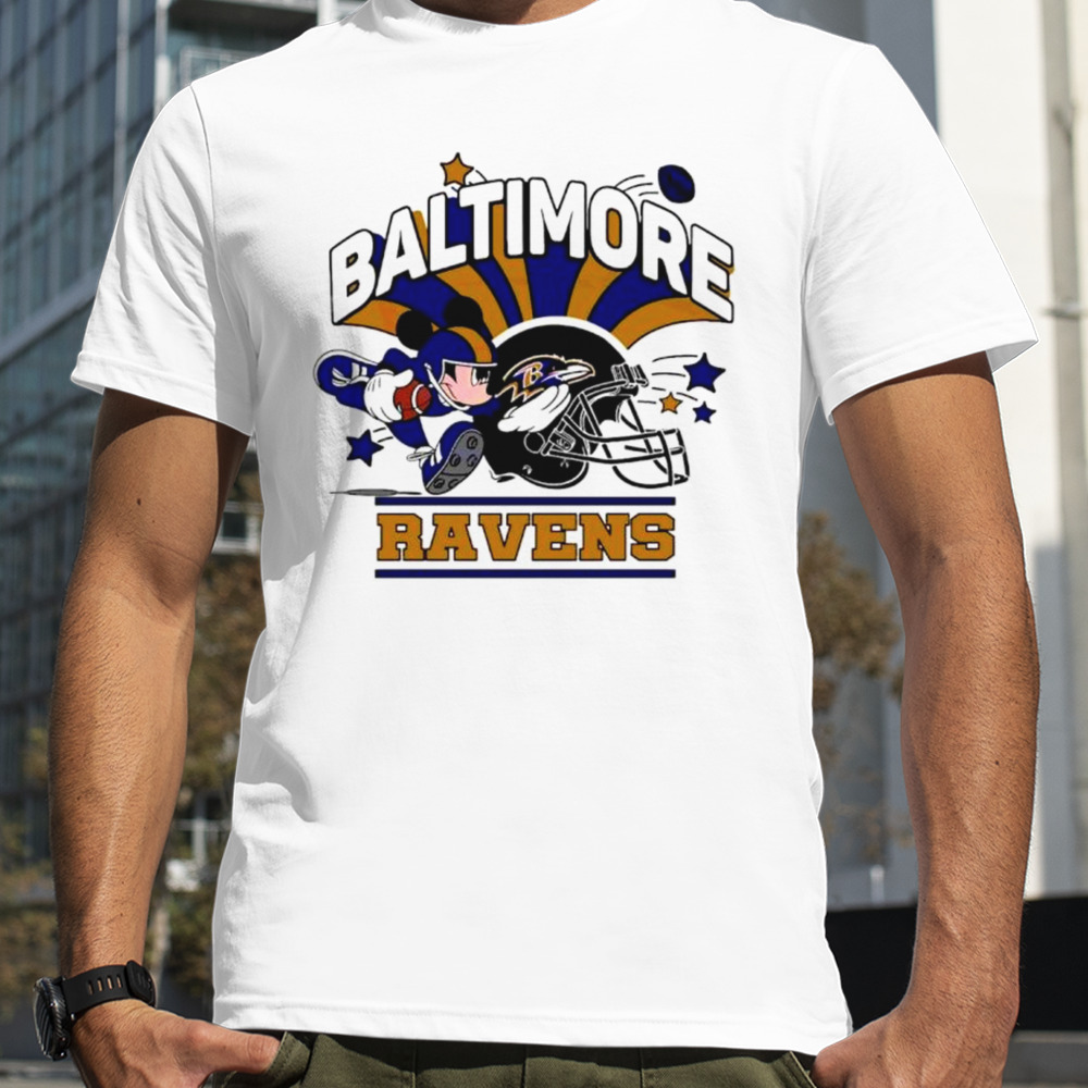 Mickey Mouse Player Baltimore Ravens football shirt