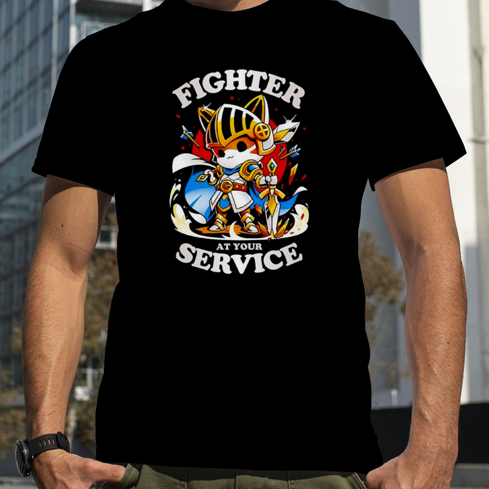 Cat fighter at your service shirt