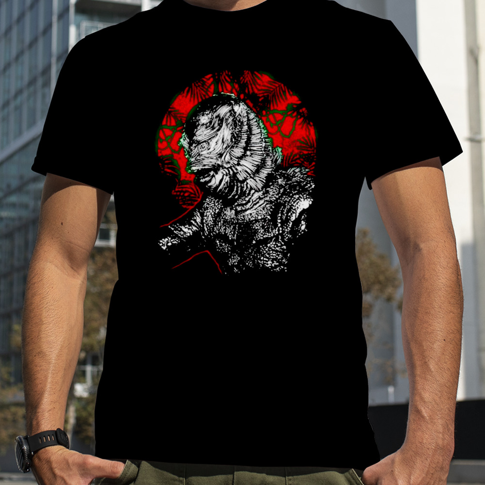 Gill-man Black Lagoon silver screen gill shirt