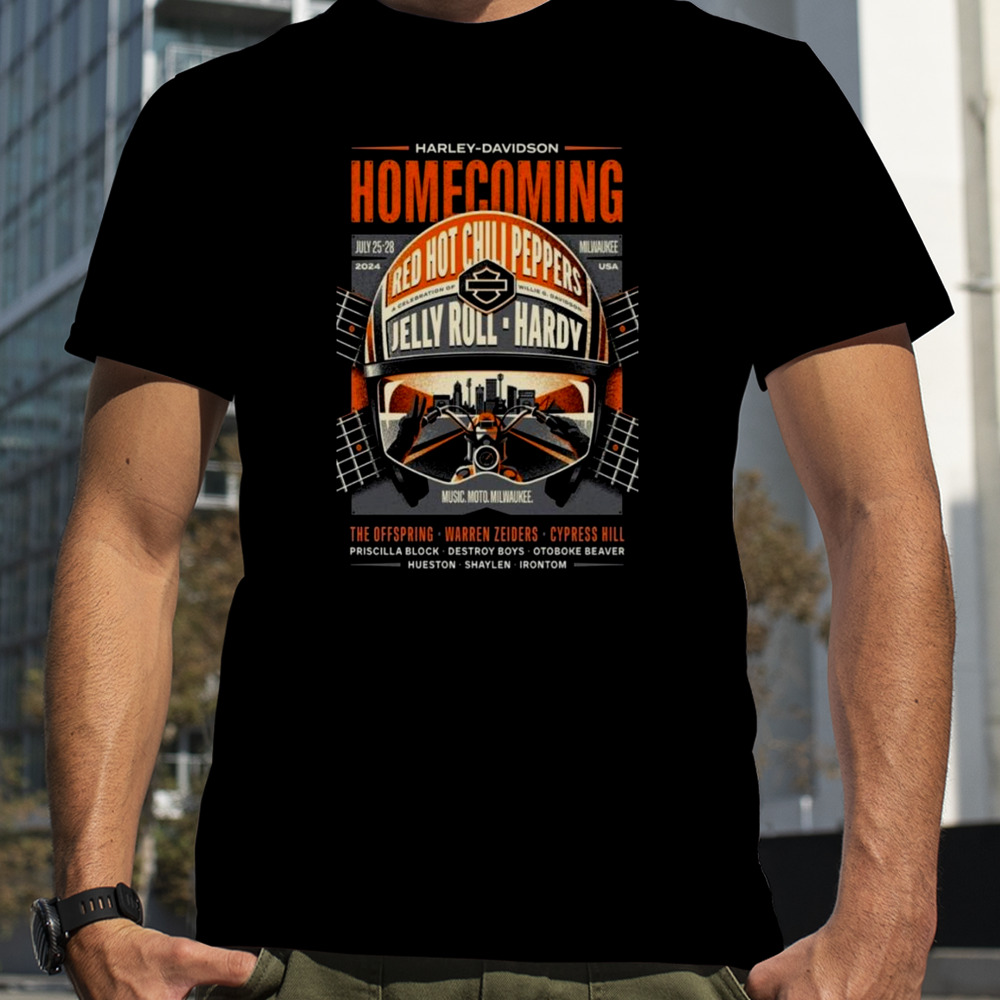 Harley-Davidson Homecoming Festival Red Hot Chili Peppers Veterans Park Milwaukee WI July 25-28 2024 T-Shirt