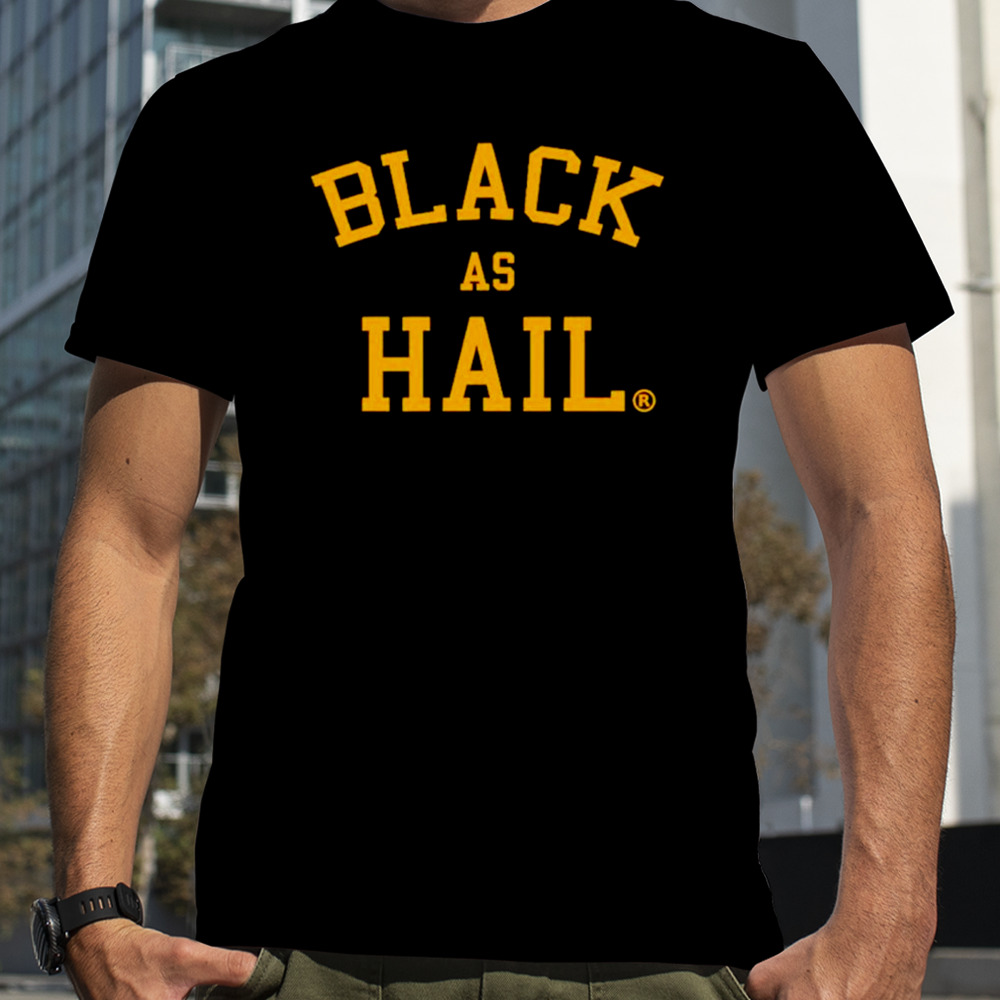 Jalen Rose wearing black as hail shirt