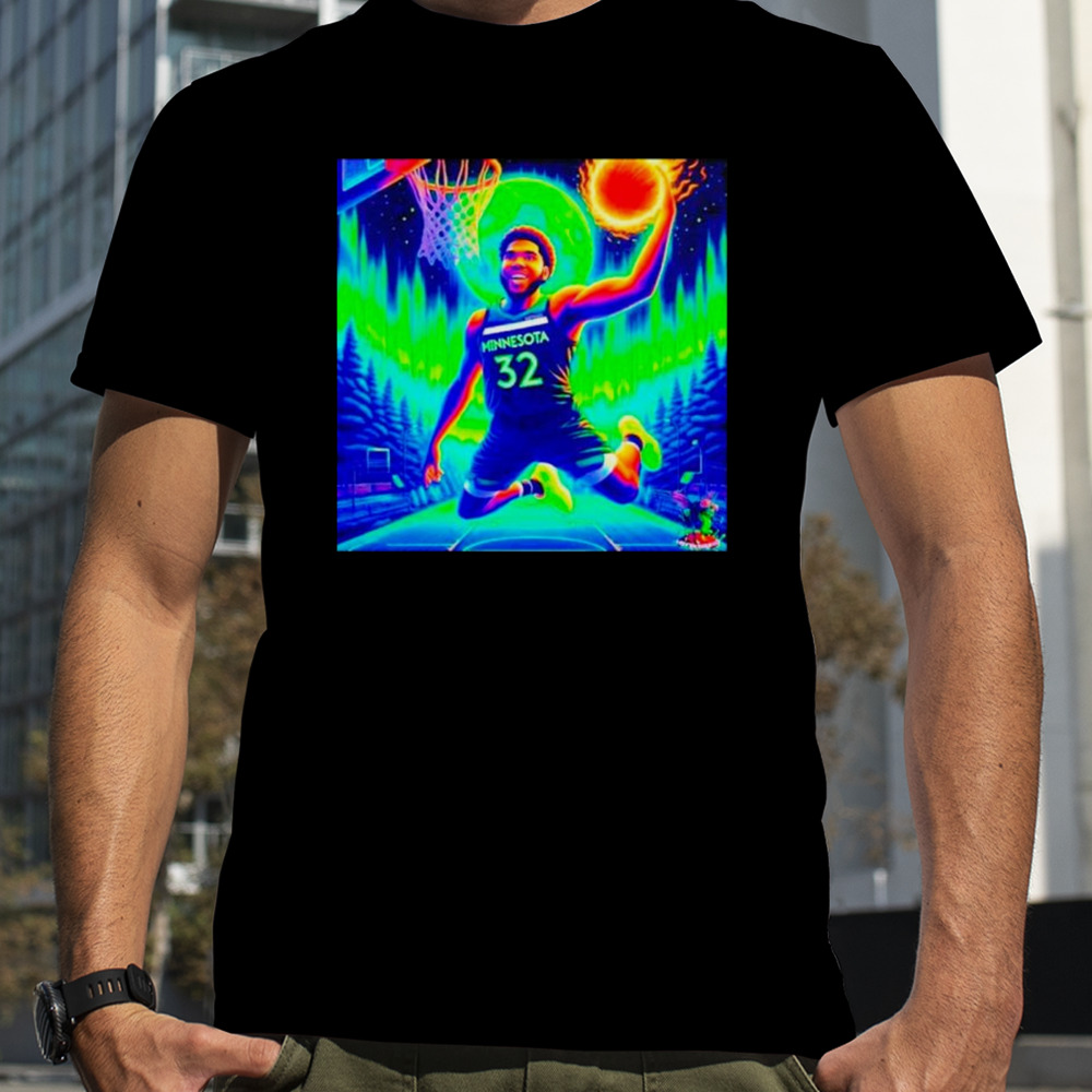 Karl-Anthony Towns Flying KAT Psychedelic Meme Minnesota Timberwolves shirt