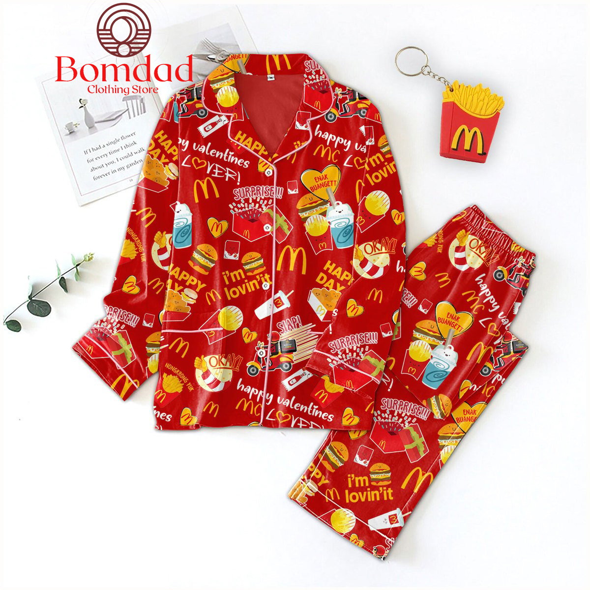 McDonald's Happy Valentines Pajamas Set - Bomdad