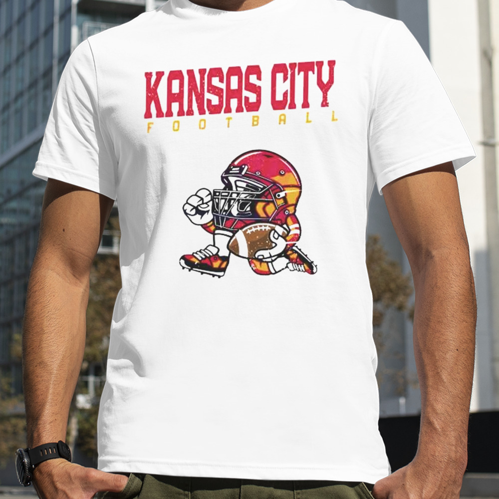 NFL Kansas City Chiefs Football Helmet Run Vintage T-Shirt