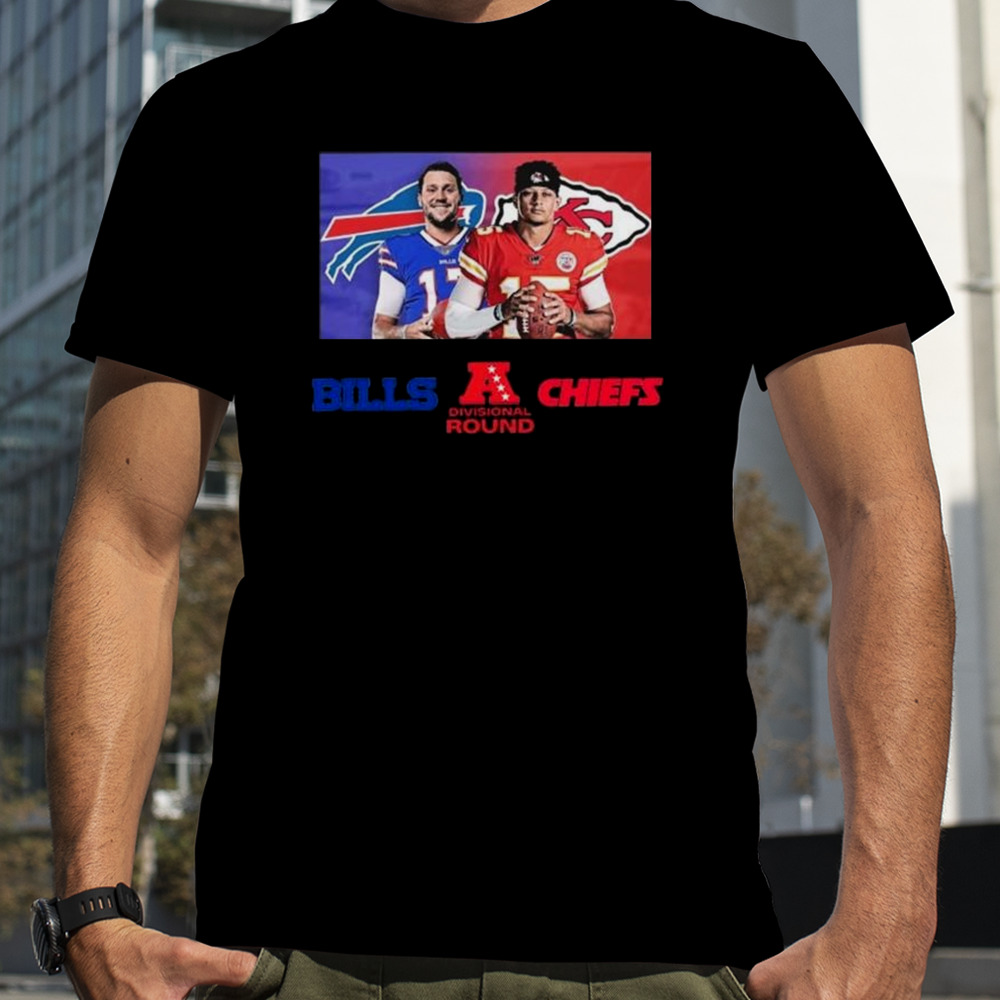 NFL Playoffs Season 2023 Divisional Round Chiefs Vs Bills Patrick Mahomes Vs Josh Allen Sunday January 21 2024 T-Shirt