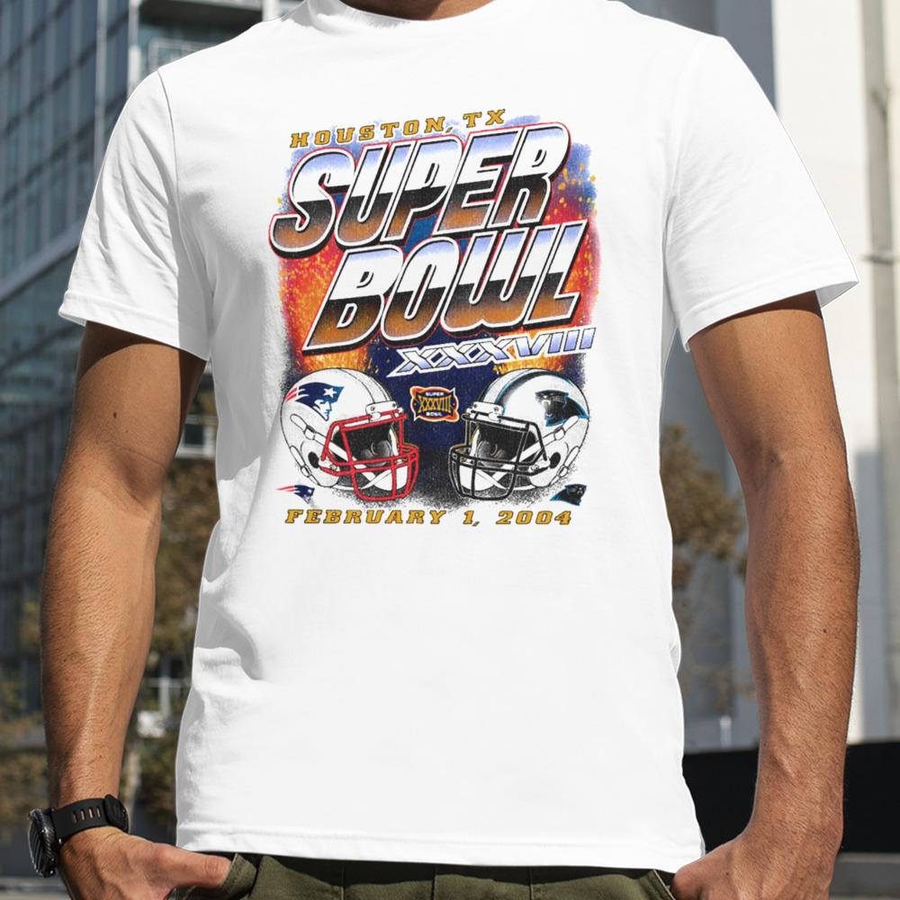 New England Patriots Vs Panthers 2004 Dueling Super Bowl ’47 Franklin Shirt