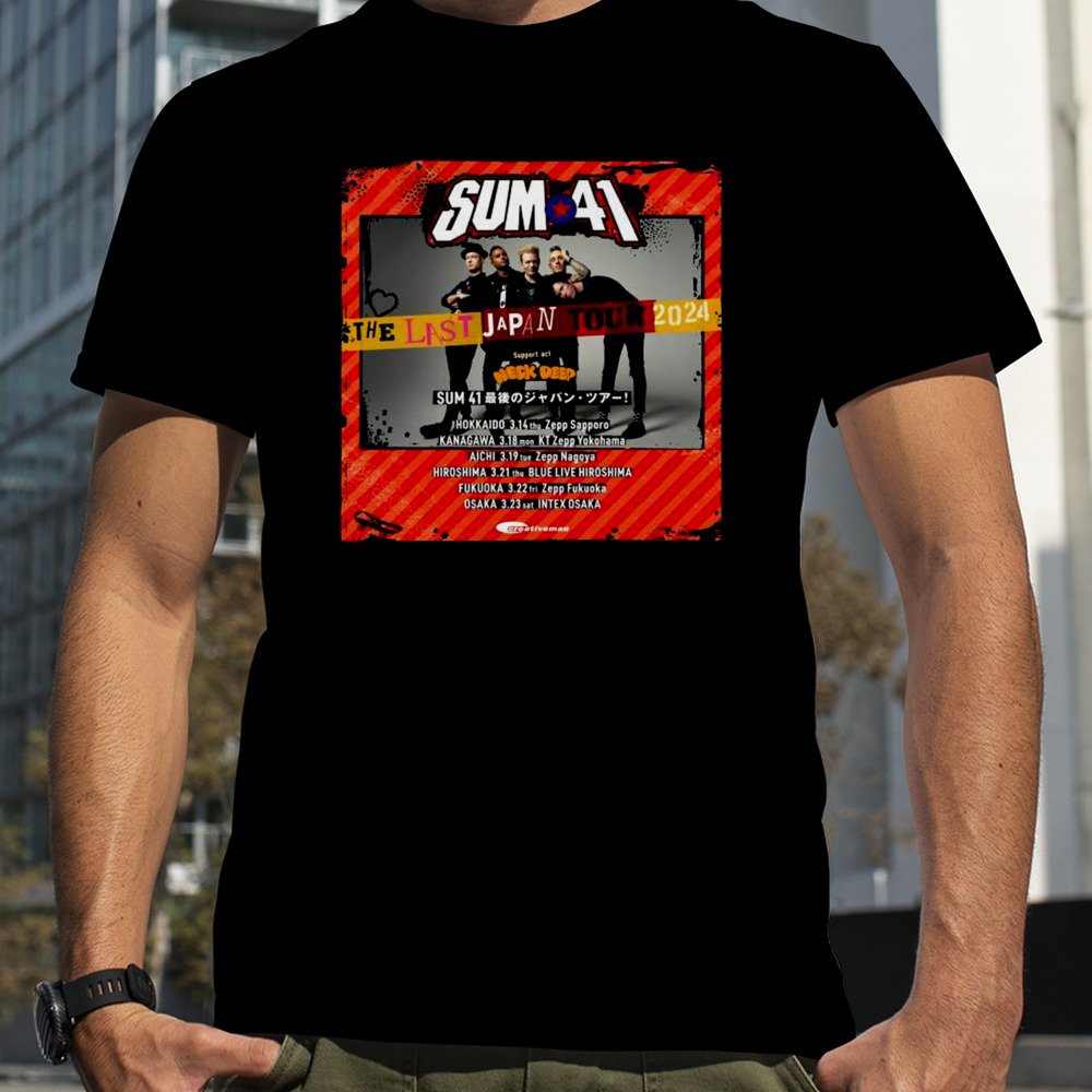 Sum 41 The Last Japan Tour Dates 2024 Punkspring T-shirt