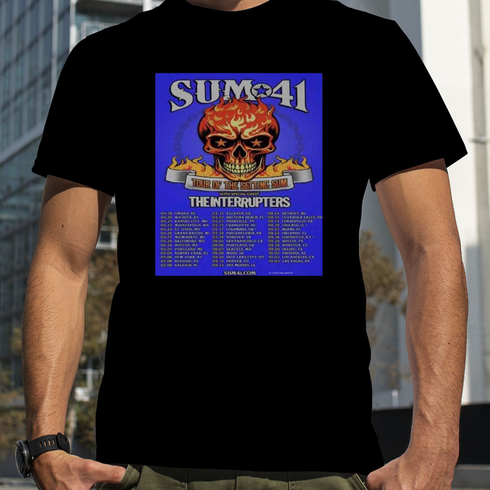 Sum 41 Tour Of The Setting Sum 2024 Tour Date T-shirt