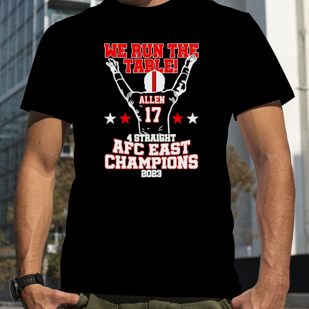 We The Table 4 Straight AFC Champions Allen 17 Victory 2023 shirt