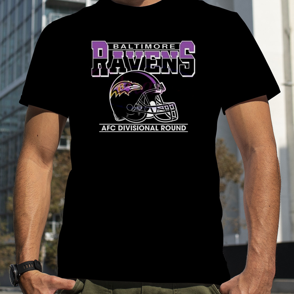 Afc Divisional Round Baltimore Ravens Helmet 2024 T-shirt