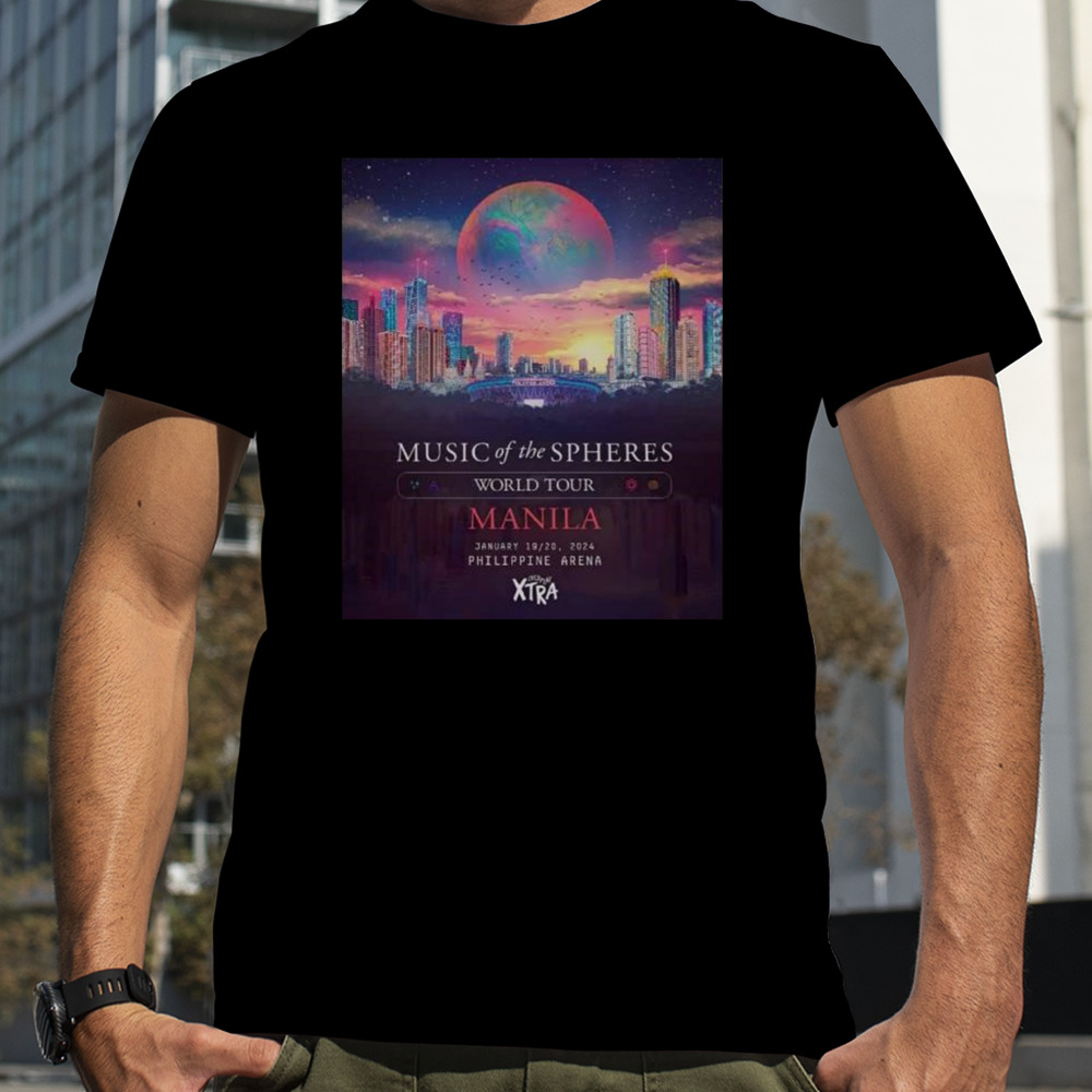 Coldplay Music Of The Spheres World Tour Manila January 19-20 2024 Philippine Arena T-shirt