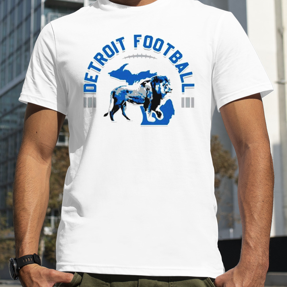 Detroit football Lions map shirt