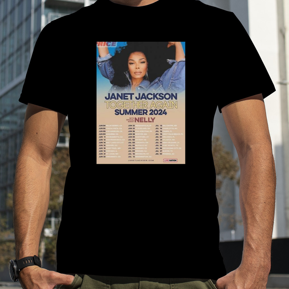 Janet Jackson Together Again Summer Dates Tour 2024 T-shirt