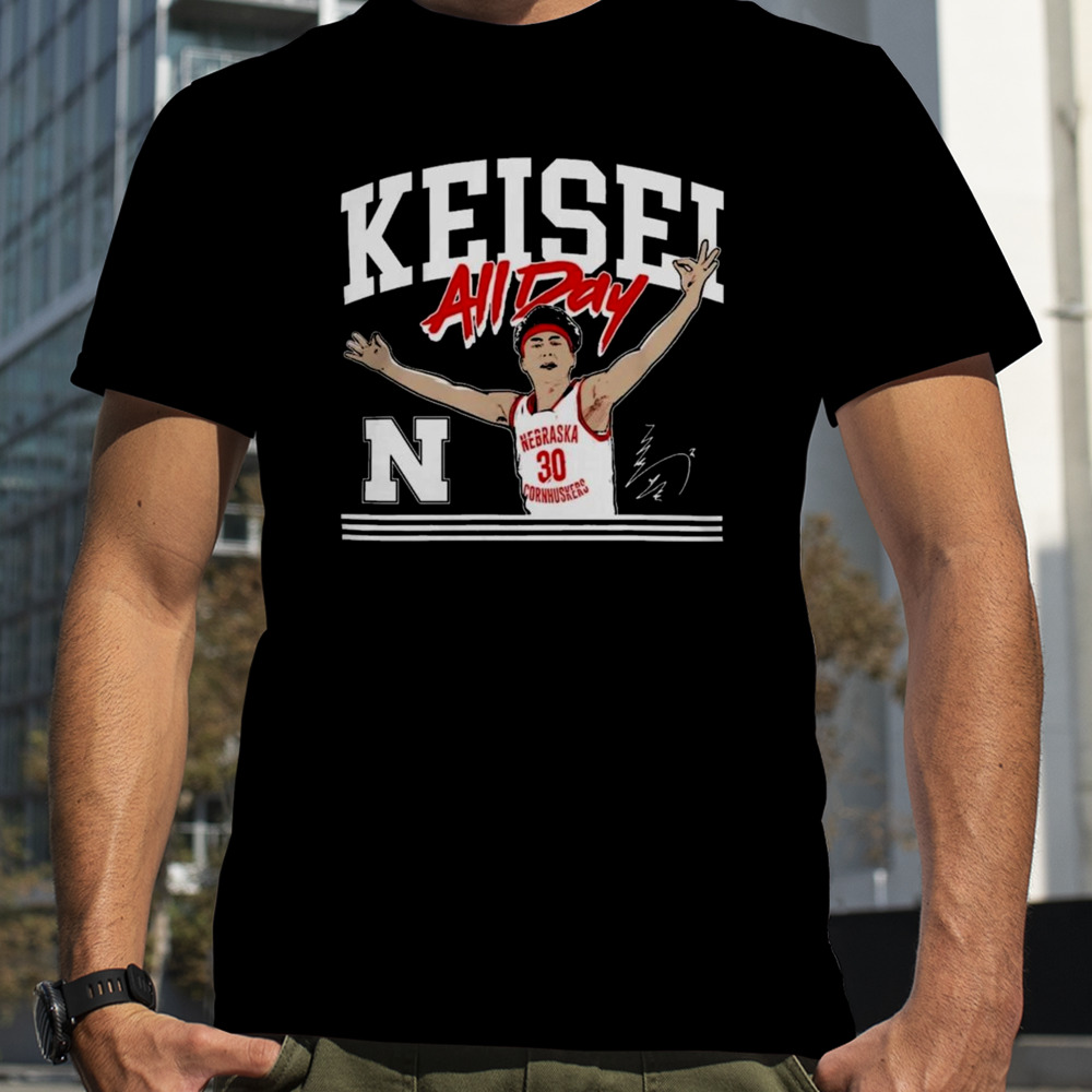 Nebraska Basketball Keisei Tominaga All Day Nebraska Cornhuskers T-Shirts