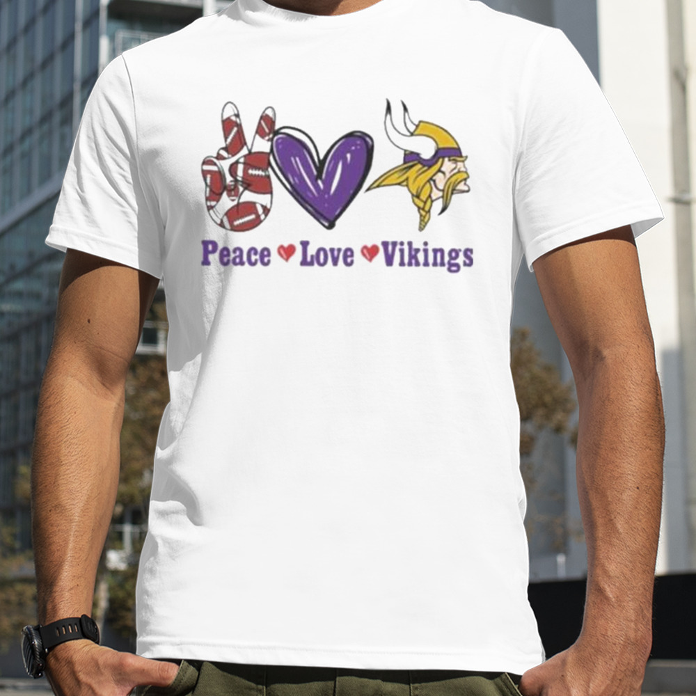 Peace Love Minnesota Vikings 2024 T-shirt