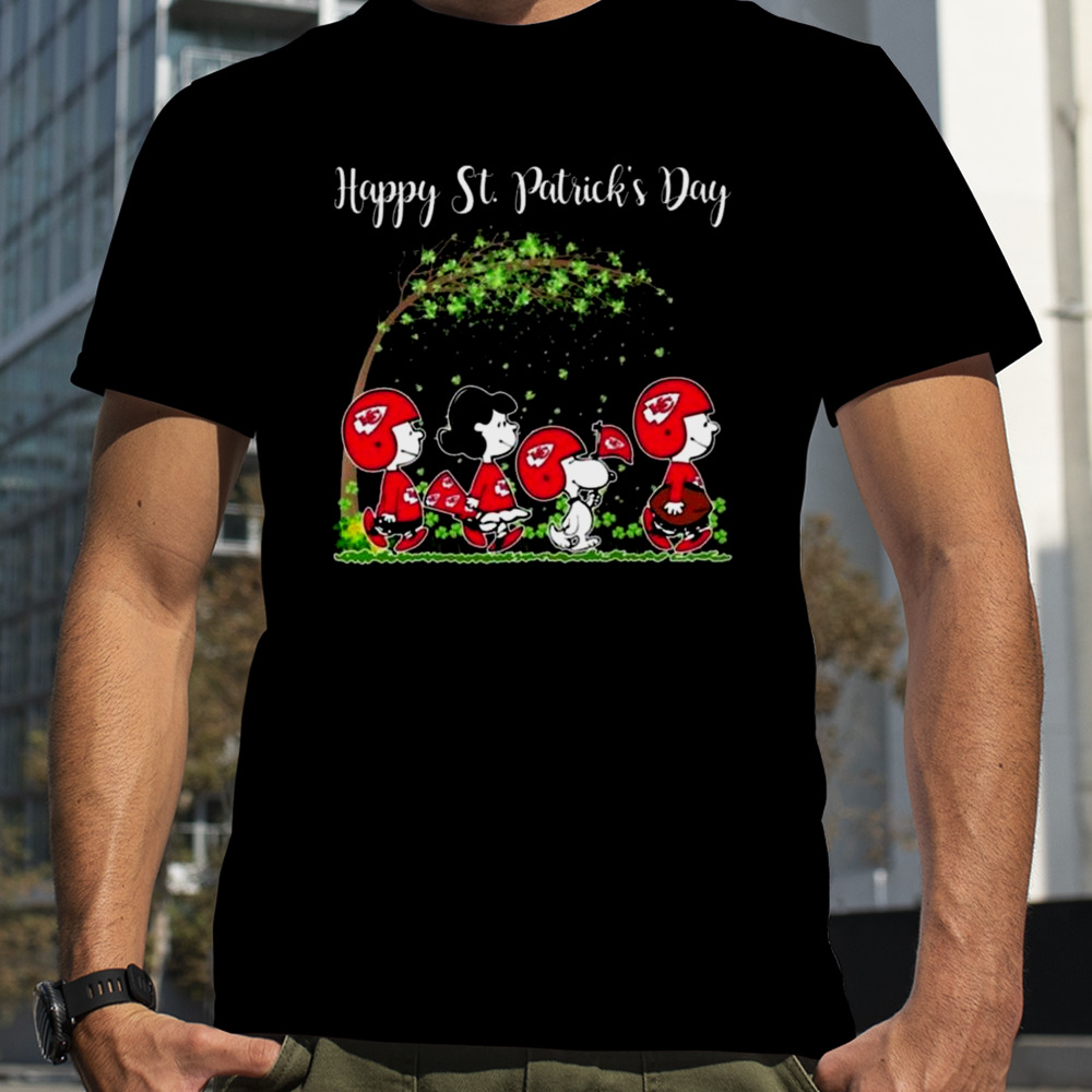 Snoopy Peanuts Kansas City Chiefs Happy St.patrick’s Day 2024 T-shirt