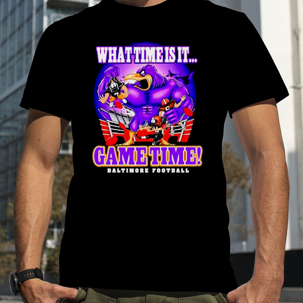 What time is it game time Baltimore football shirt