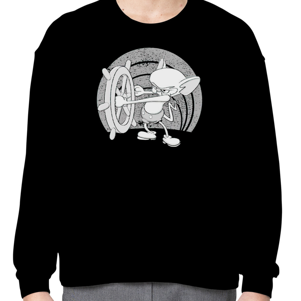 Brain and Steamboat Willie mashup shirt