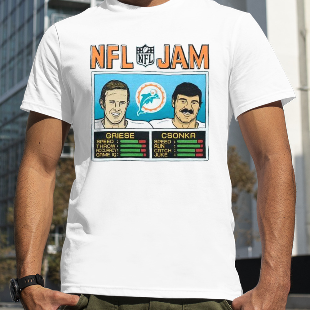 NFL Jam Miami Dolphins Griese and Csonka retro shirt