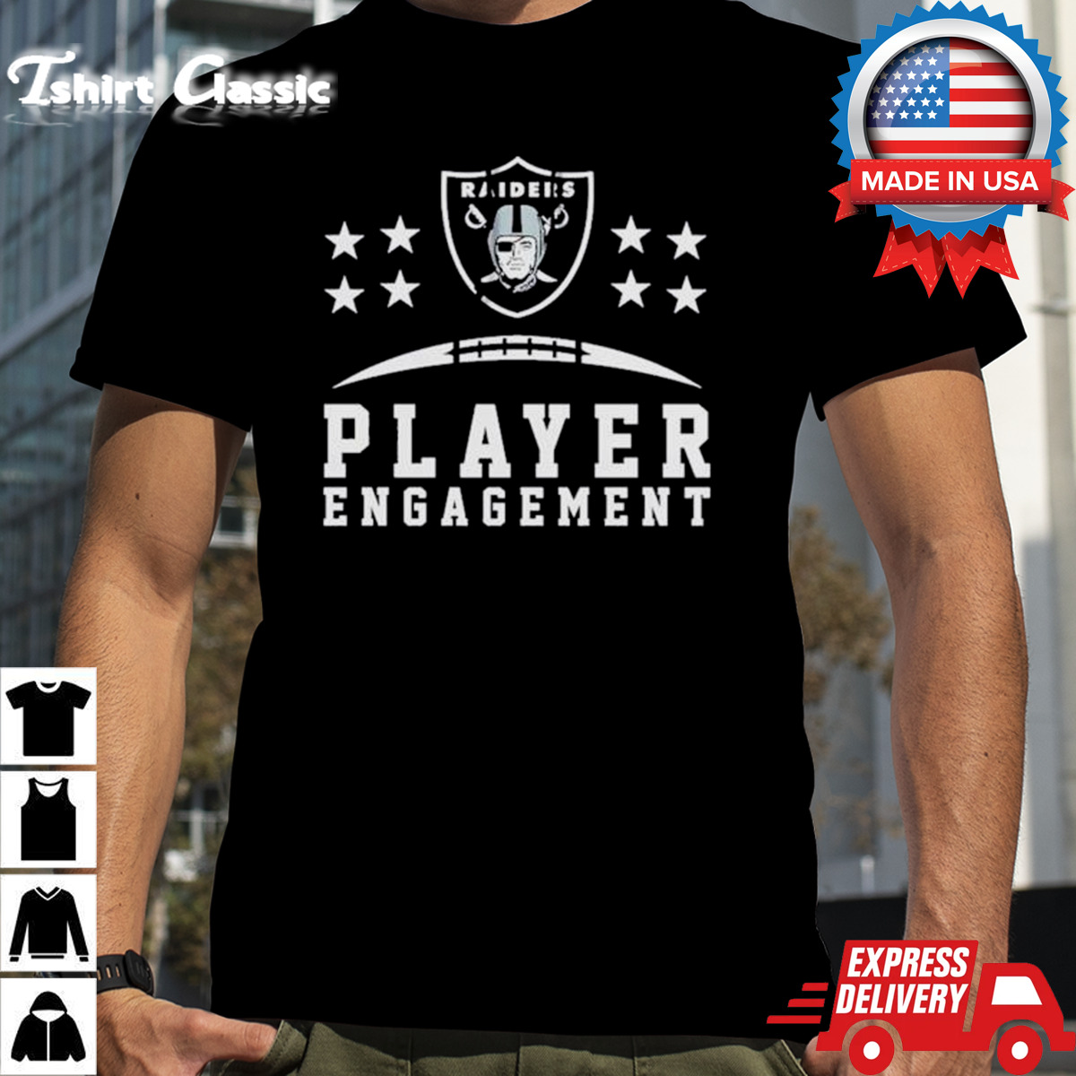 Coach Antonio Pierce’s Las Vegas Raiders Player Engagement shirt