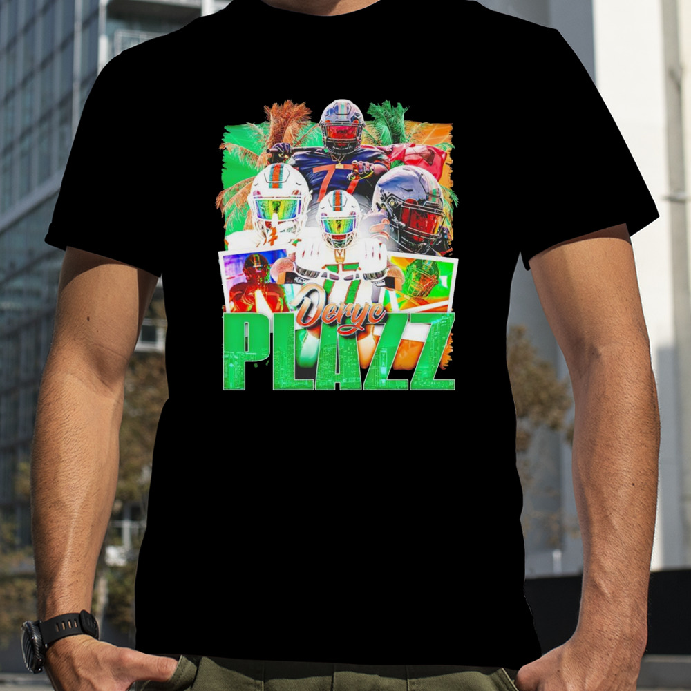 Deryc Plazz Miami Hurricanes graphic poster shirt