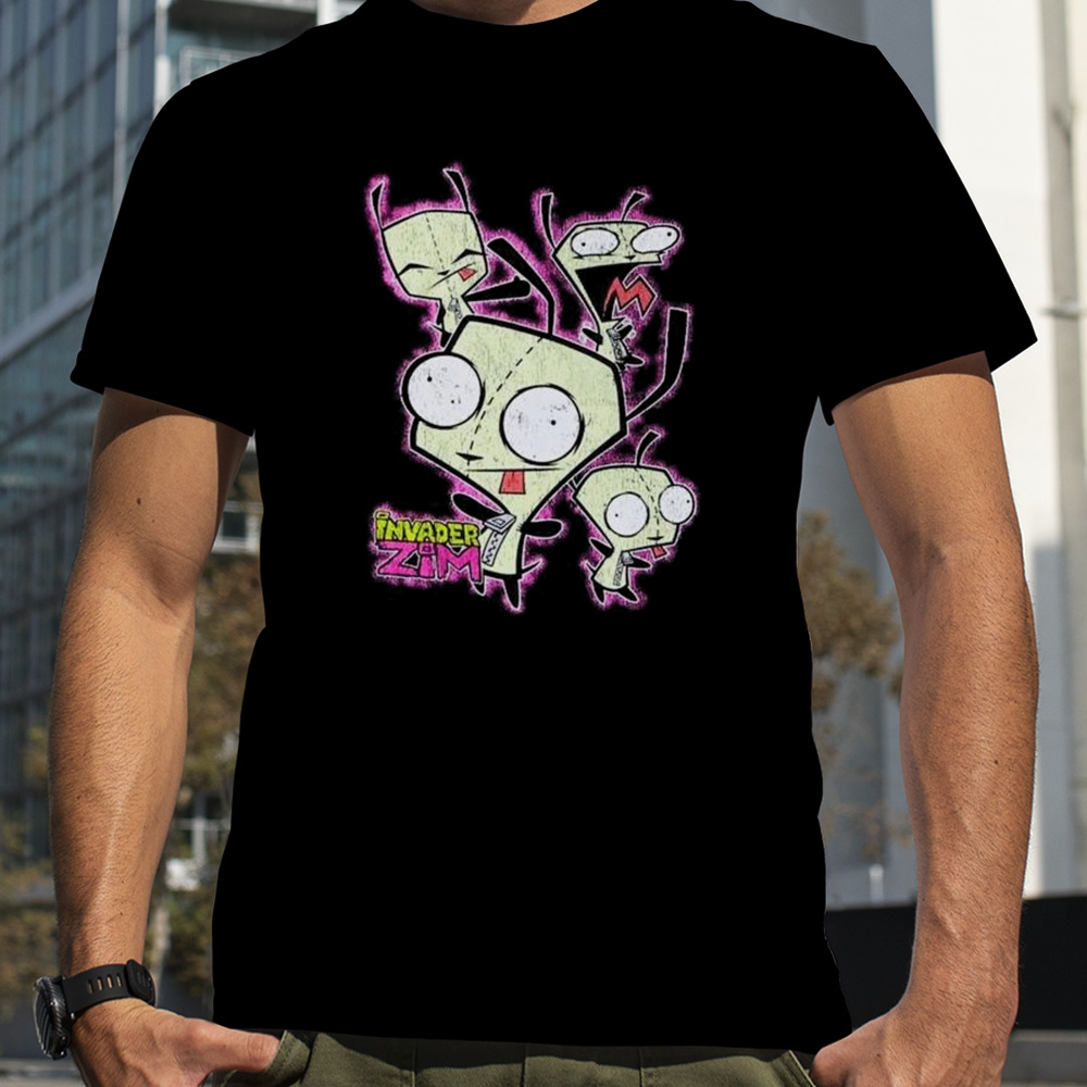 Invader Zim GIR Distressed Collage Shirt