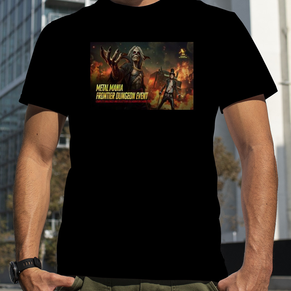 Iron Maiden Legacy Of The Beast Collab With Alice Cooper Metal Mania Frontier Dungeon Event T-shirt