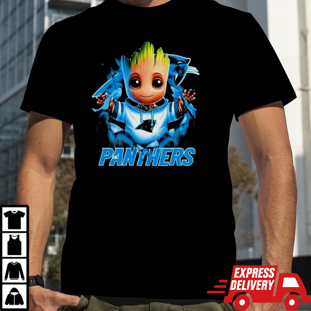 Baby Groot Blood Inside Me Carolina Panthers 2024 T-shirt