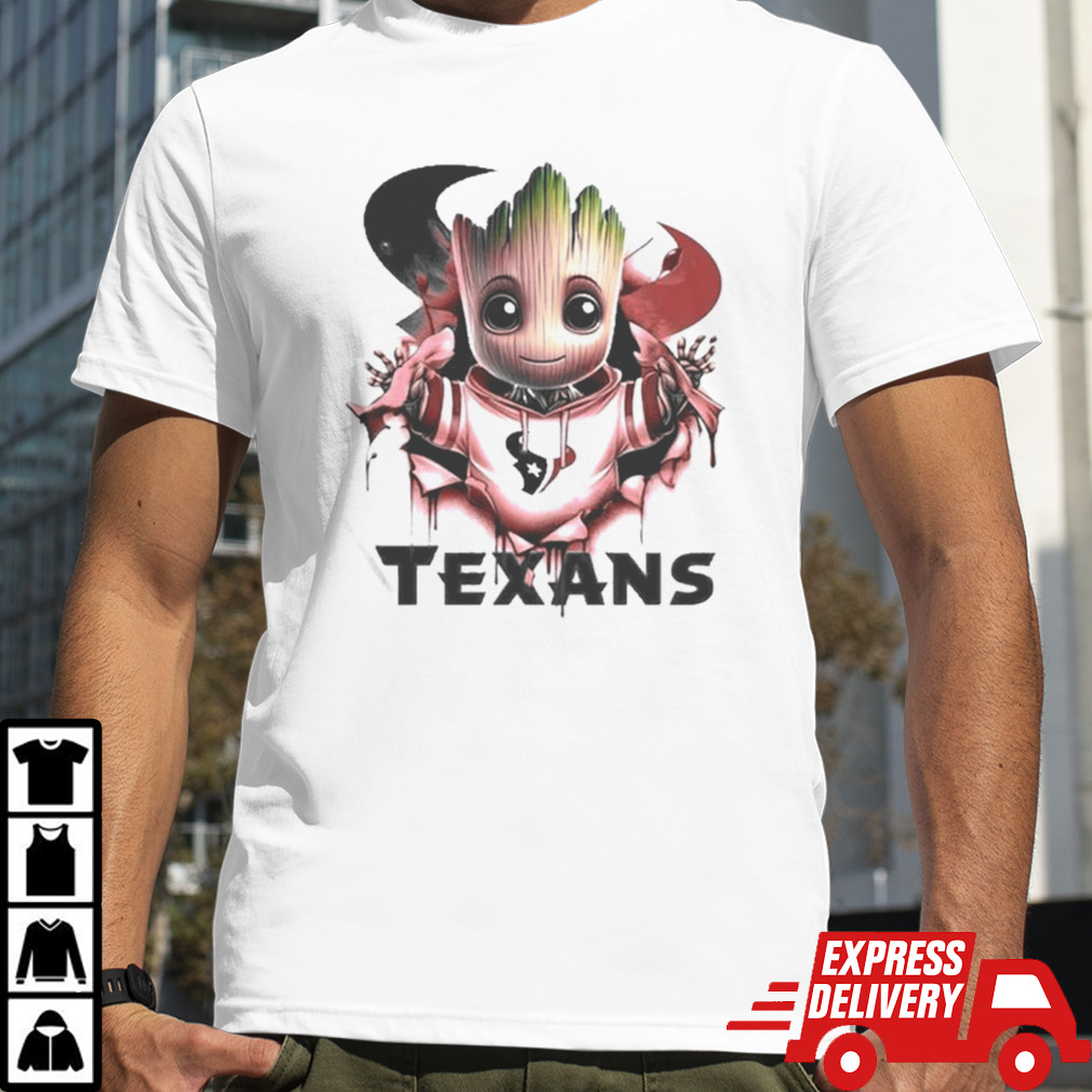 Baby Groot Blood Inside Me Houston Texans 2024 T-shirt