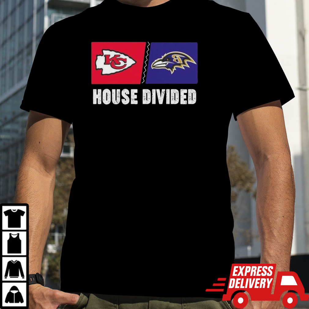 Kansas City Chiefs Vs Baltimore Ravens House Divided T-shirt