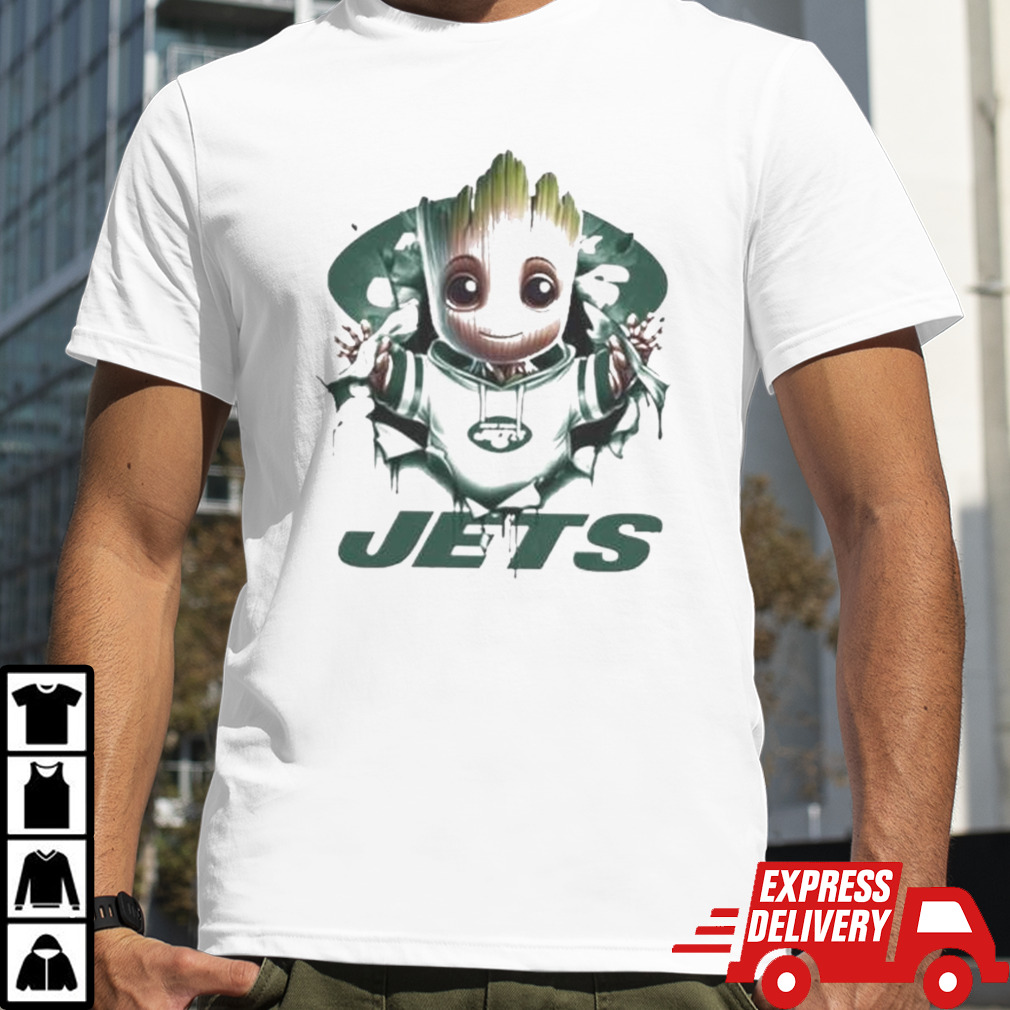 New York Jets Baby Groot Blood Inside Me Shirt