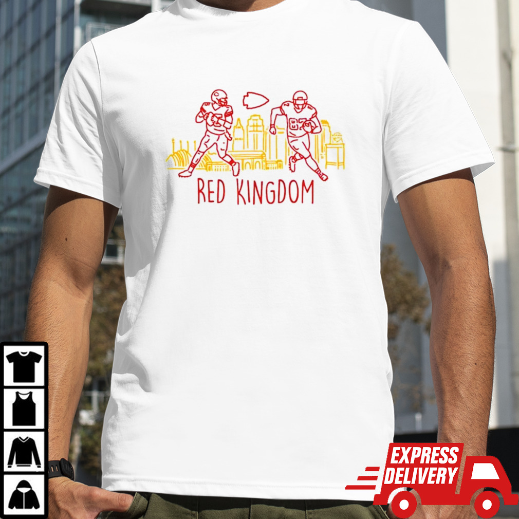 Patrick mahomes and Travis Kelce Kansas City Chiefs Red Kingdom shirt