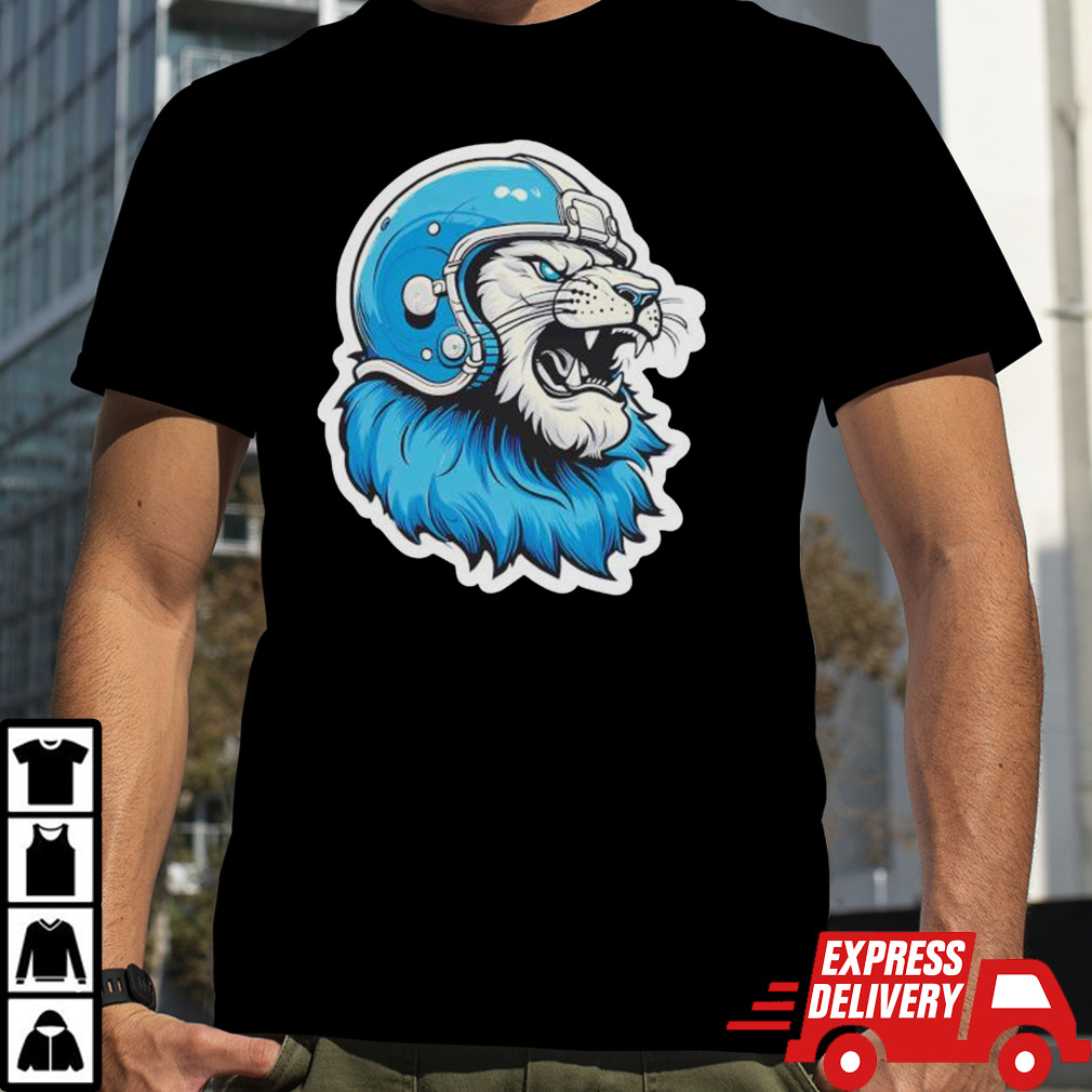 Strong Detroit Lion Wearing Helmet shirt