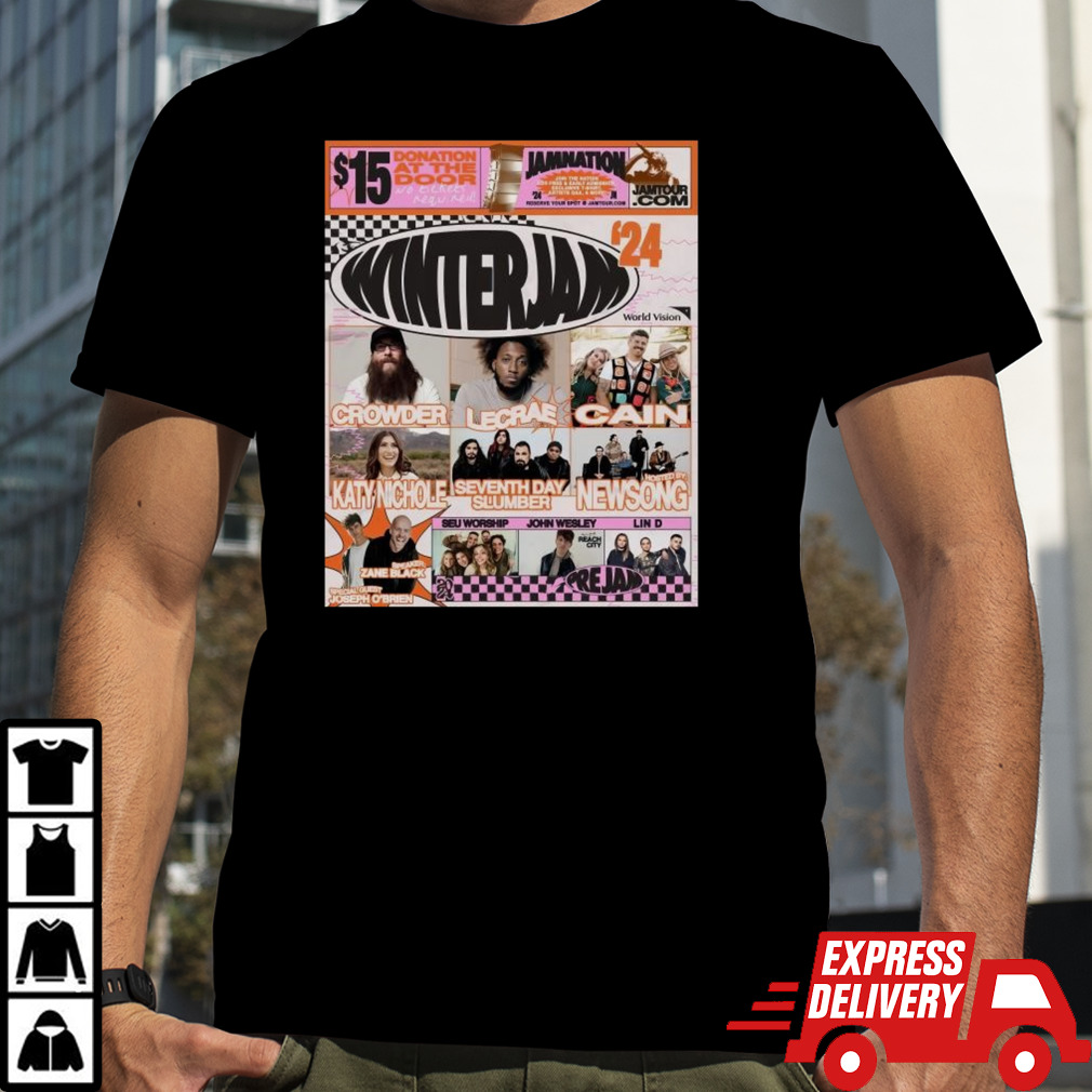 Winter Jam 2024 Lineup Music Tour shirt