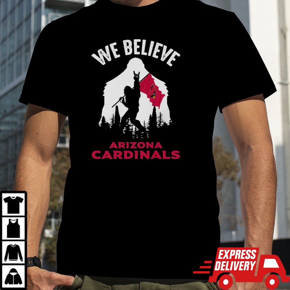 Bigfoot We Believe Arizona Cardinals NFL Flag Shirt