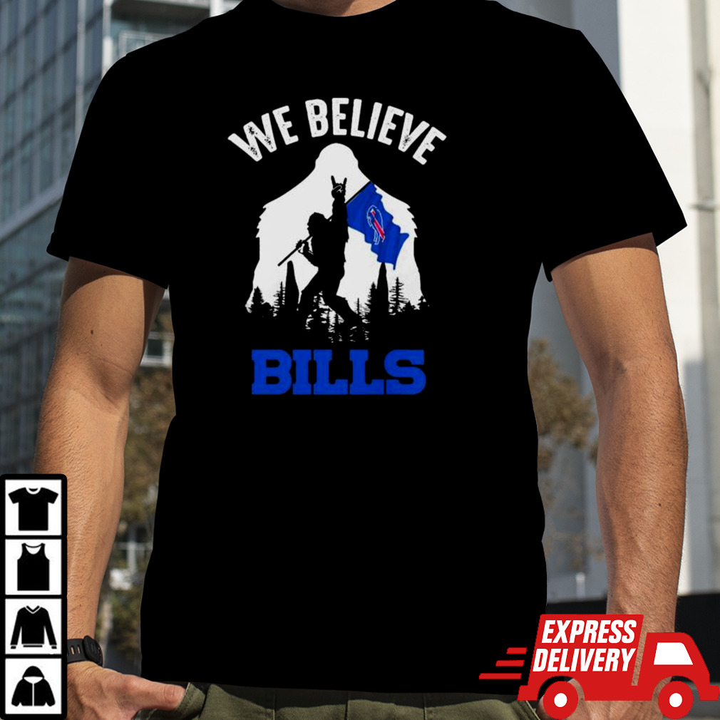 Bigfoot We Believe Buffalo Bills NFL Flag Shirt