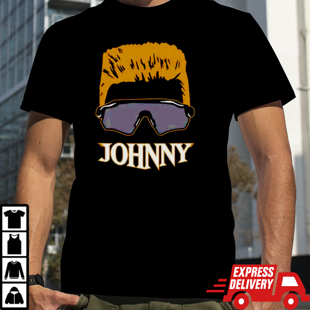 Johnny Oakley head sunglasses shirt