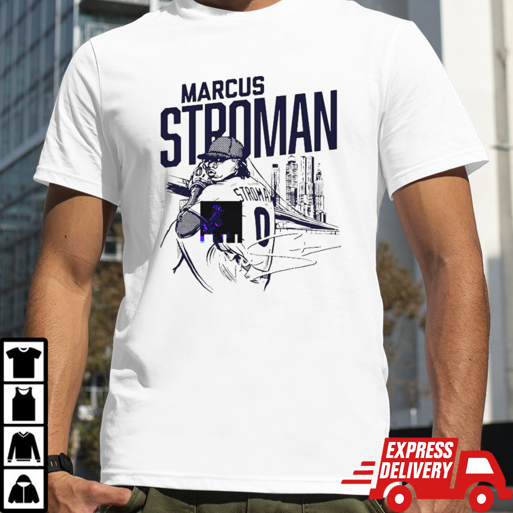 New York Yankees Marcus Stroman Manhattan Skyline Signature T-shirt