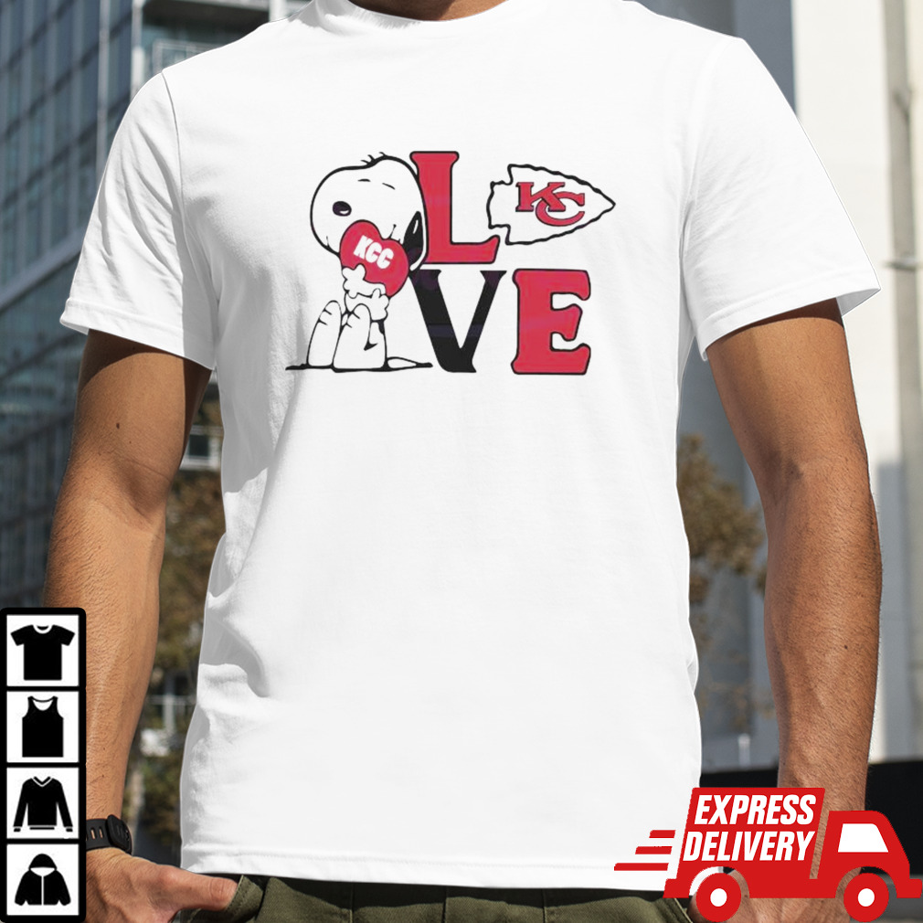 Snoopy Dog Love Kansas City Chiefs 2024 T-shirt