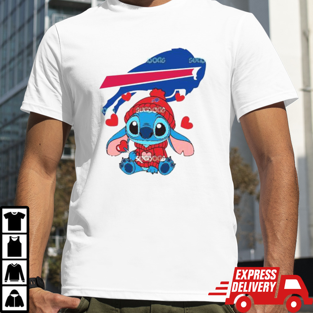 Stitch Valentine Candy Heart Buffalo Bills shirt