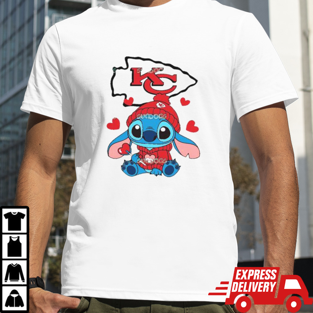 Stitch Valentine Candy Heart Kansas City Chiefs shirt